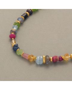 Bunte Edelstein-Kette/-Collier "Bunter Barock"