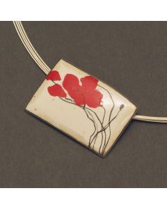 Emaillierter Anhänger Klatschmohn