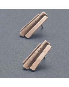 Große Ohrstecker Barbara, geschwärzt