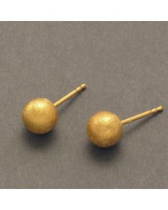Goldplattierte Kugelohrstecker groß