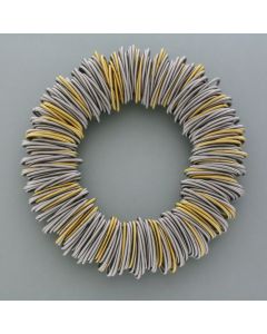 Organisches Armband Stahl, bicolor