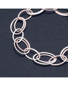 Silbercollier Ovale Ringe