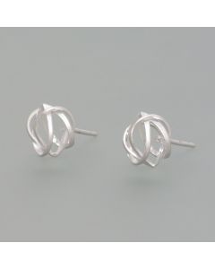Ohrstecker gewickelt, Silber