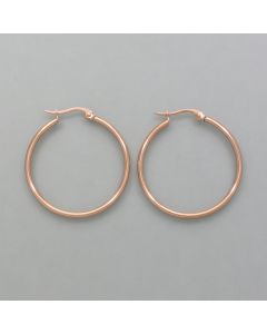 Kleine Creolen Rosé-Look