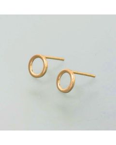 feine Ohrstecker Kreis aus 585er Gold