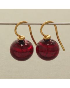Ohrhänger Muranoglas, rot