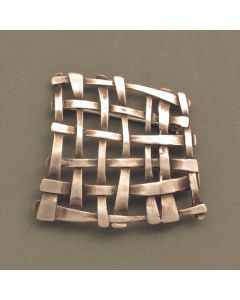 Silber-Brosche Gitter gross, geschwärzt