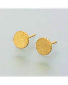 feine Ohrstecker Plättchen aus 585er Gold