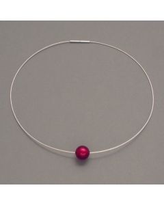 Kette mit Muranoglas-Kugel, rot