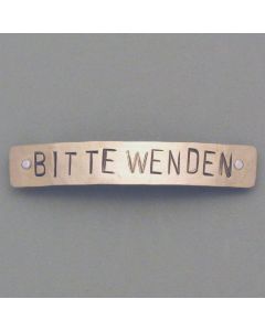Haarspange Schriftzug „Bitte wenden“
