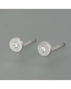 Diamant-Ohrstecker aus Silber