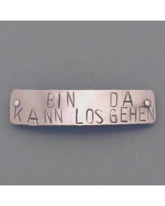 Haarspange Schriftzug „Bin da kann losgehen“