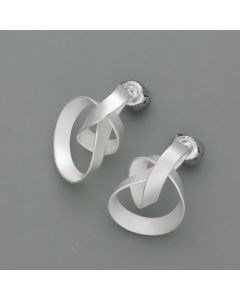 Tagliatelle Ohrstecker Silber