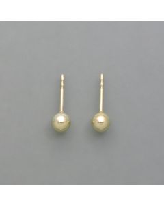 Ohrstecker Kugeln in 585er Gelbgold, glänzend