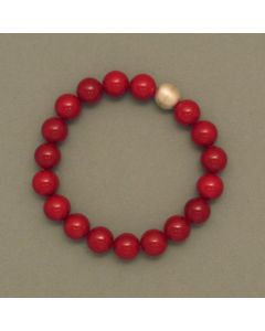 Armband Rote Muschelkernperlen