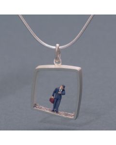Silberanhänger Uhrgucker