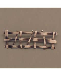 Silber-Brosche Gitter schmal, geschwärzt