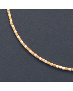 Silberkette Würfel bicolor