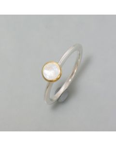 zarter Mondstein-Ring, goldplattiert