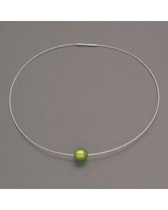Kette mit Muranoglas-Kugel, hellgrün
