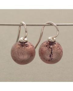 Ohrhänger Muranoglas, aubergine