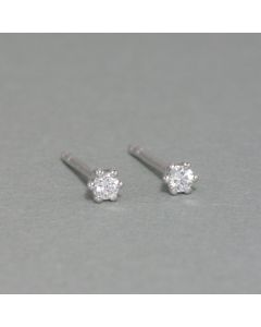 Ohrstecker Weißgold mit kleinem Brillant