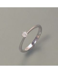 Weißgold-Ring mit großem Brillant Solitair