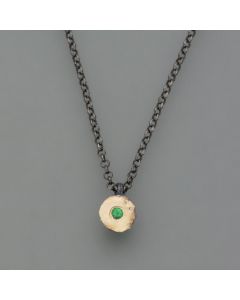 Geschwärzte Kette mit Tsavorit, Patina