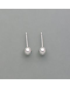 Ohrstecker Kugeln in 585er Weißgold, glänzend