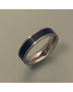 Titan-Ring, schwarz emailliert