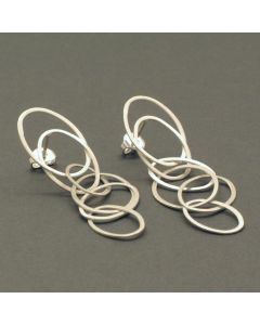 Silberohrstecker Ovale Ringe