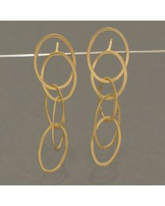 Ohrstecker Ovale Ringe,Silber vergoldet