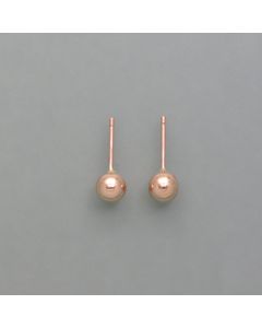 Ohrstecker Kugeln in 375er Roségold, glänzend