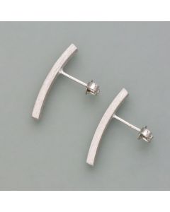 Ohrstecker Stäbchen Silber, rhodiniert