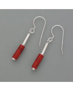 Ohrhänger Schaumkoralle Stäbchen Silber