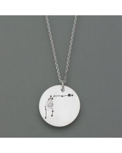 Sternzeichen-Anhänger Wassermann aus Sterling-Silber mit Brillant