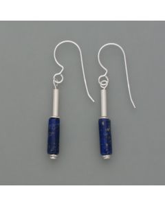 Ohrhänger Lapis Stäbchen Silber