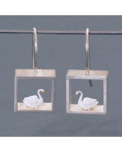 Ohrhänger Weißer Schwan
