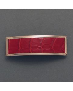 Haarspange Rotes Leder