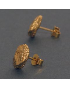 Ohrstecker Nugget, vergoldet, groß