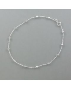 Kugel-Fußkettchen aus Sterling-Silber