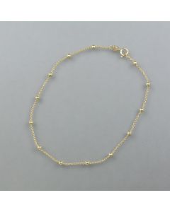 Kugel-Fußkettchen aus vergoldetem Sterling--Silber