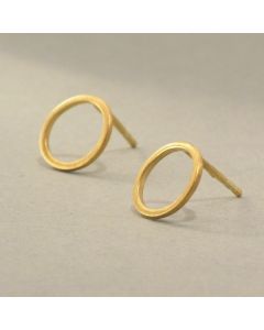 Ohrstecker Kreis aus vergoldetem Silber