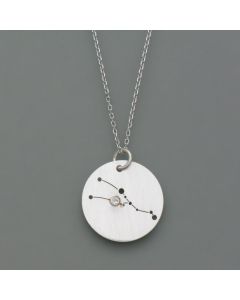 Sternzeichen-Anhänger Stier aus Sterling-Silber mit Brillant