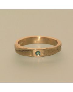 Gussring Gold mit Brillant