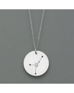 Sternzeichen-Anhänger Krebs aus Sterling-Silber mit Brillant