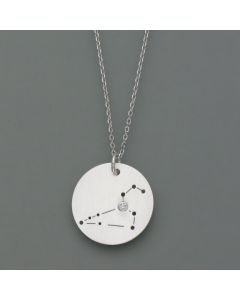 Sternzeichen-Anhänger Löwe aus Sterling-Silber mit Brillant