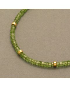 Kette Peridot, Silber vergoldet