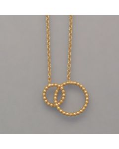 Kette mit zwei Ringen vergoldet