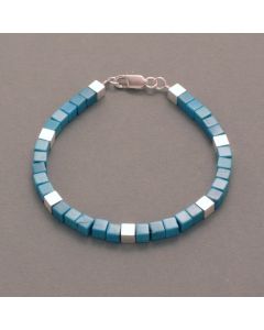 Türkis-Armband, Würfel